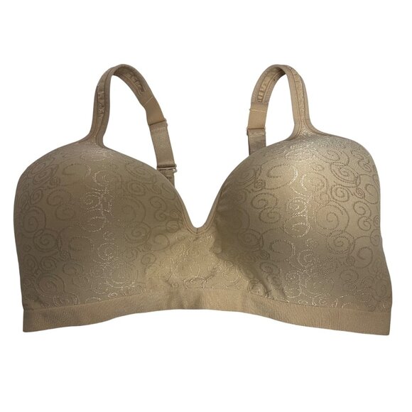Bali Comfort Revolution Shaping Wireless Bra Size 42DD Beige Minimalist - Picture 1 of 6